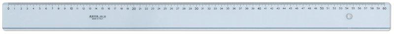 Righello 60 cm in plastica trasparente - Imballo da 20 pezzi arda