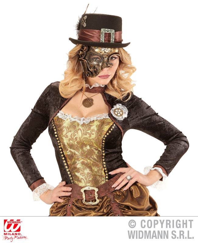 MASCHERA MEZZOVISO STEAMPUNK RAME widmann