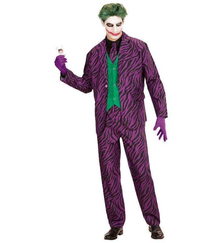 COST.EVIL JOKER (giacca con gilet, pantaloni, cravatta) Taglia (XL) widmann