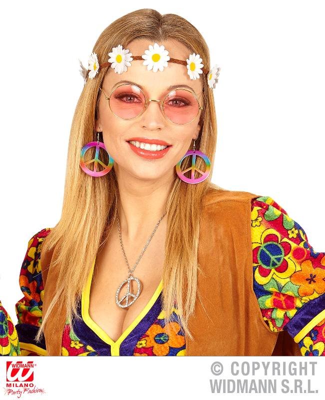 HIPPIE (fascia per testa con fiori. orecchini. occhiali) widmann