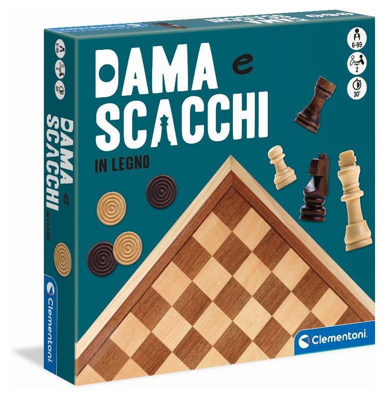 Dama e Scacchi in Legno clementoni