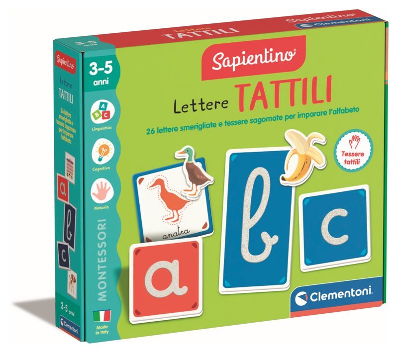 Montessori Lettere Tattili clementoni