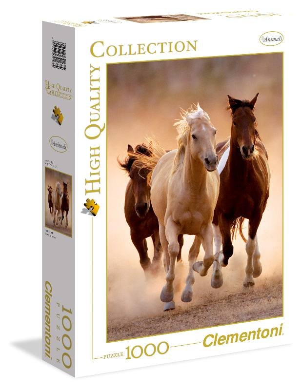 PUZZLE 1000 PZ Running horses clementoni
