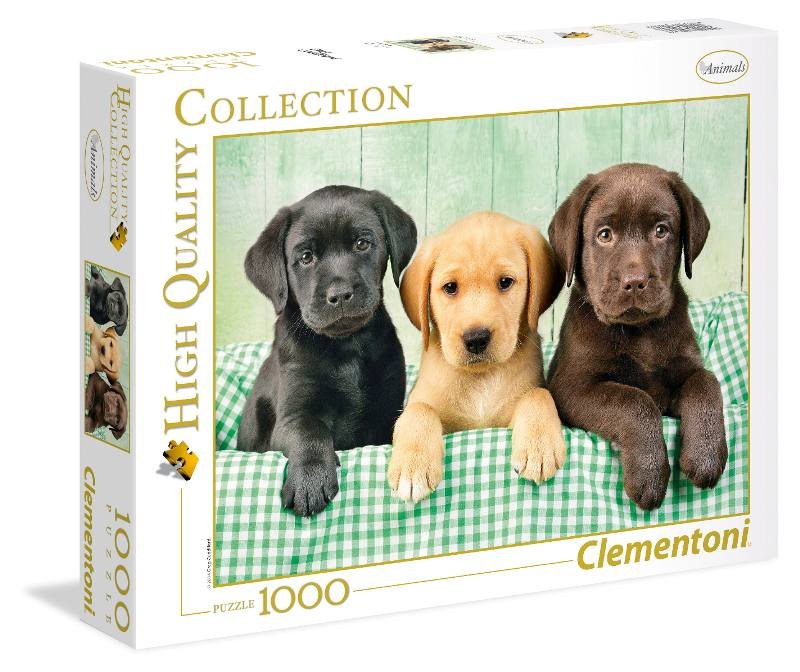 PUZZLE 1000 PZ I tre Labrador clementoni