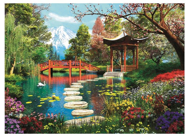 Puzzle 1000 pz Fuji Garden clementoni