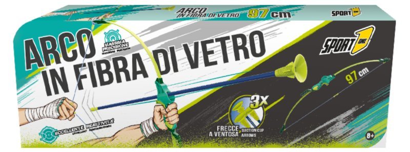 SET ARCIERE PRO in fibra di vetro 96 cm con 3 frecce a ventosa Mandelli (ex SportImport)