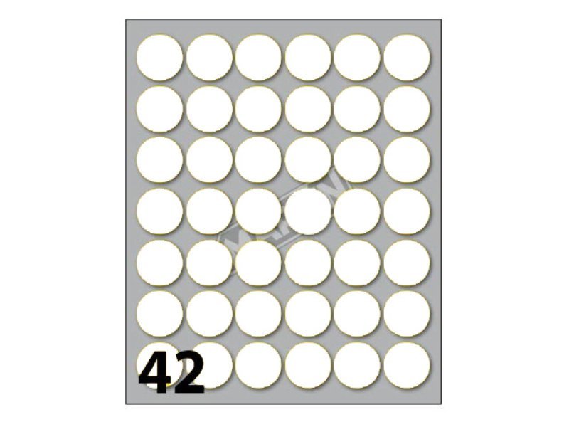 Conf. 10 buste da 10 fogli A6 152,5x125 mm ETICHETTE MARKIN permanenti diam. 18mm kohinoor