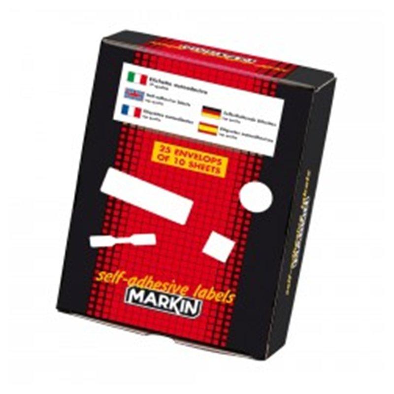 Conf. 10 buste da 10 fogli A6 152,5x125 mm ETICHETTE MARKIN permanenti 100x46mm kohinoor