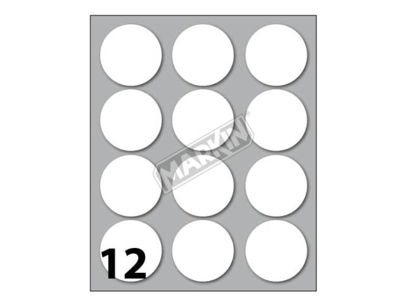 Conf. 10 buste da 10 fogli A6 152,5x125 mm ETICHETTE MARKIN permanenti diam. 34mm kohinoor