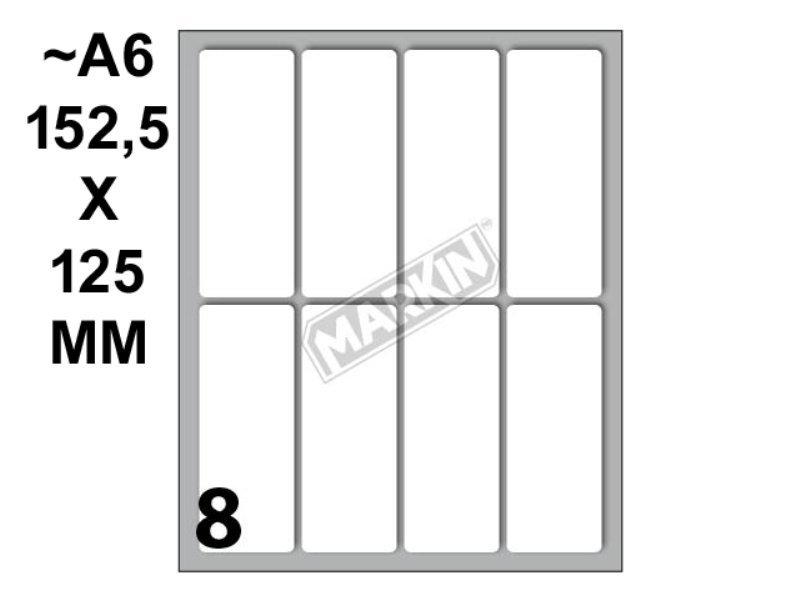 Conf. 10 buste da 10 fogli A6 152,5x125 mm ETICHETTE MARKIN permanenti 70x27mm kohinoor