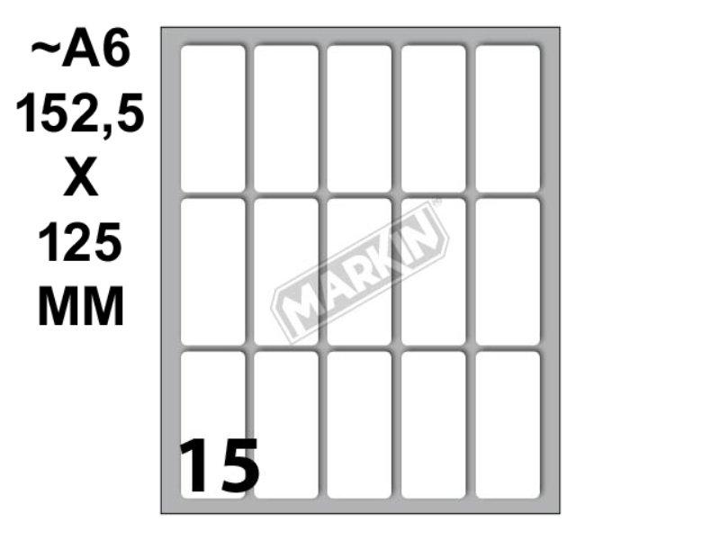 Conf. 10 buste da 10 fogli A6 152,5x125 mm ETICHETTE MARKIN permanenti 46x20mm kohinoor