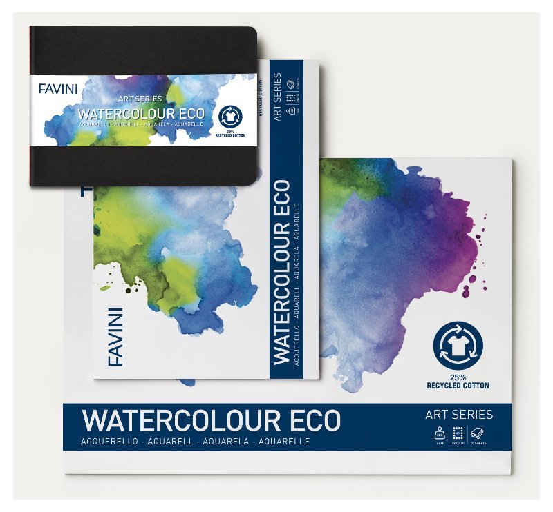 BLOCCO A4 WATERCOLOUR ECO (Blocco carta acquerello 21X29,7 10fg 300gr) favini