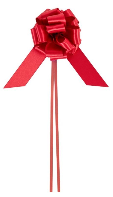 SATIN PULL-BOWS 38MM CF 12 FIOCCO STRIP IN TESSUTO ROSSO star