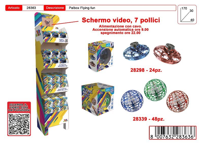 ESPOSITORE 72 FLYING BALL - 24 X 28298, 48 X 28339 toys-garden