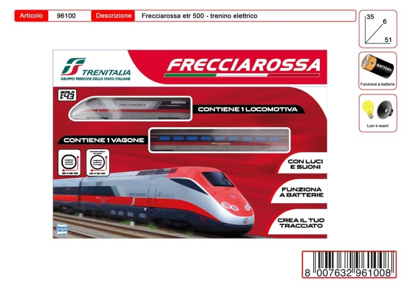 TRENO FRECCIAROSSA ETR 500 toys-garden