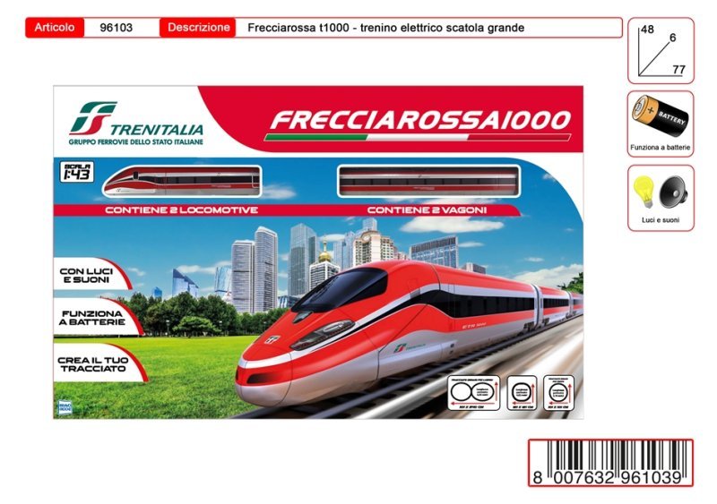 TRENO FRECCIAROSSA 1000 GRANDE toys-garden