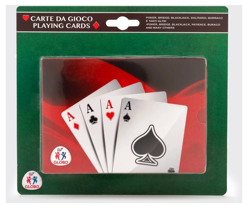 CARTE DA GIOCO POKER 2MAZZI Globo (importazione)