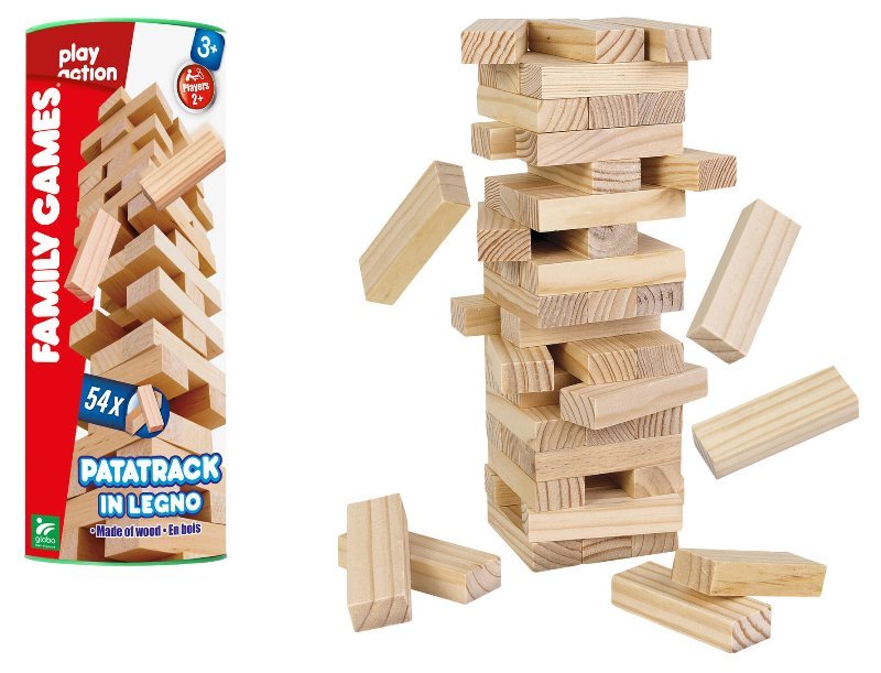 GIOCO PATATRACK IN LEGNO 54PZ IN TUBO Globo (importazione)