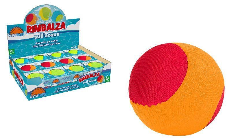 PALLA RIMBALZA SULL'ACQUA 5,5CM 3 COL. 12PZ D/B Globo (importazione)