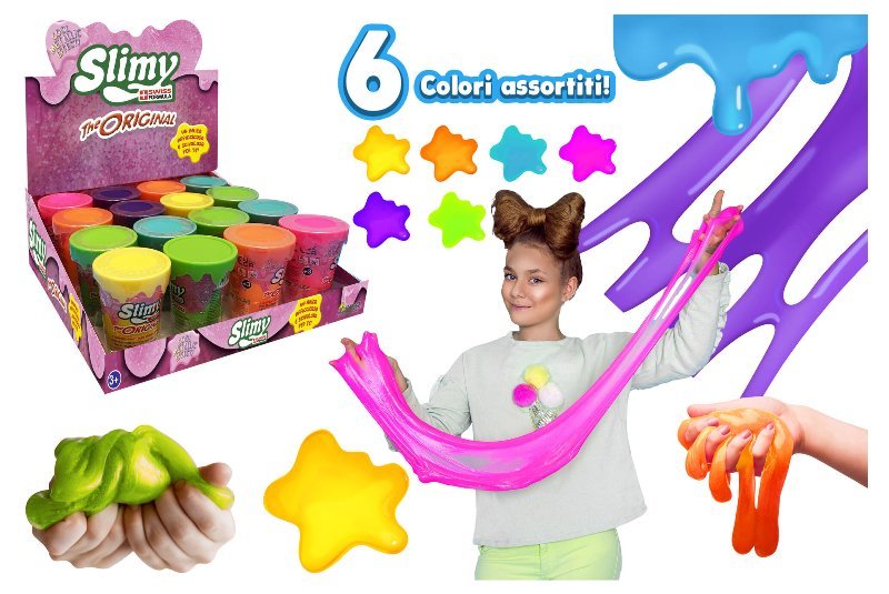 SLIMY METALLICO 80GR 6 COL 16PZ D/BOX Globo (importazione)