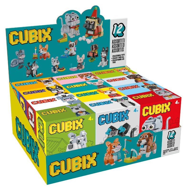 CUBIX CANI E GATTI 12 ASS 12PZ D/BOX Globo (importazione)