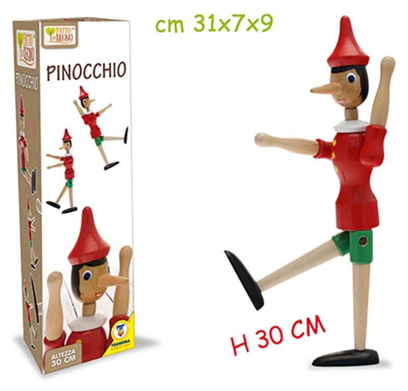 PINOCCHIO IN LEGNO H. 30 CM Teorema (importazione)