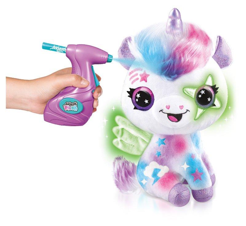 AIRBRUSH PLUSH UNICORNO GLOW IN THE DARK Rocco Giocattoli SRL