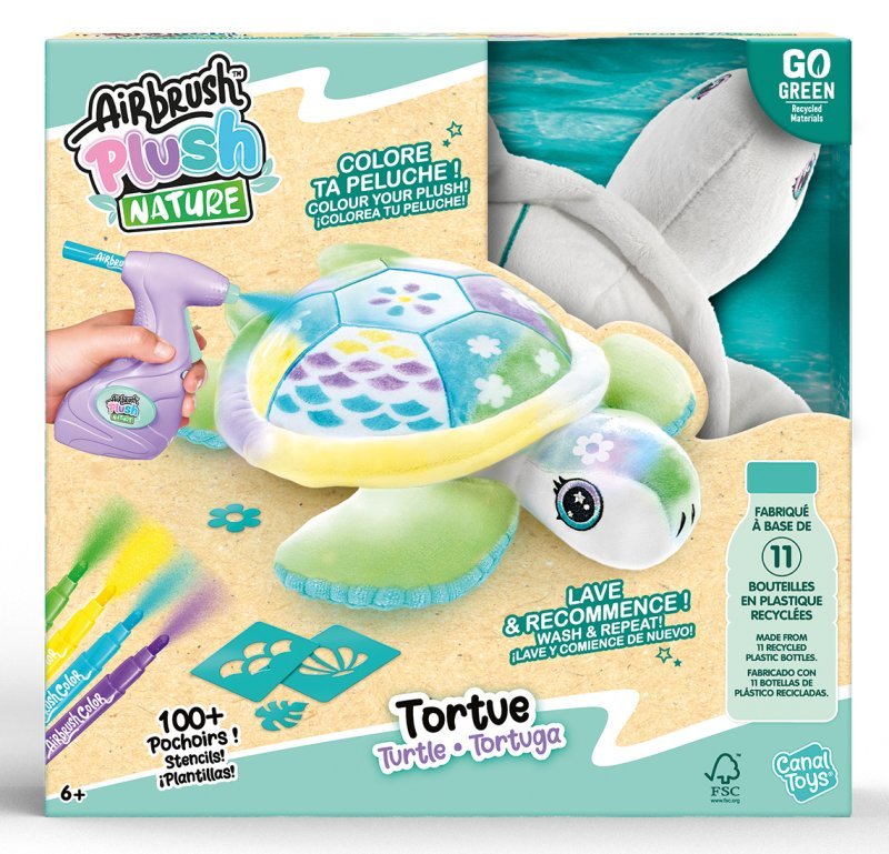 AIRBRUSH PLUSH TARTARUGA GREEN Rocco Giocattoli SRL