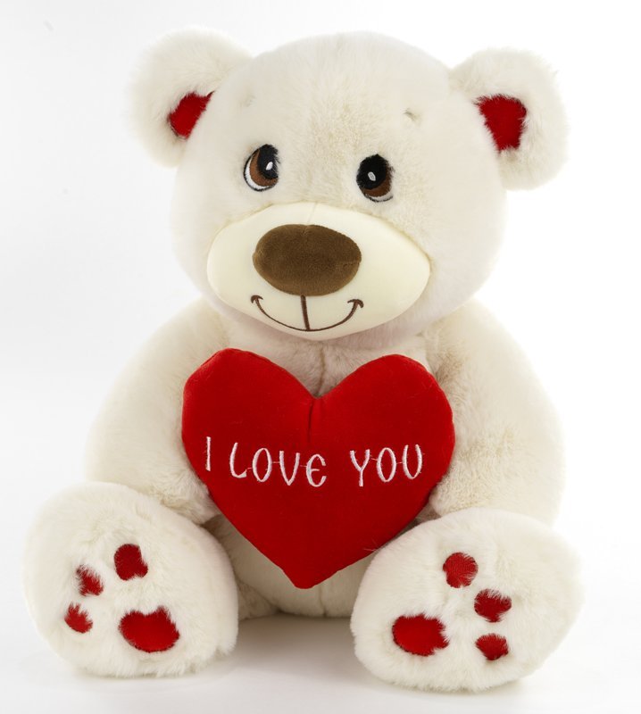 ORSO PANNA SAN VAL. H.30 CM I LOVE YOU plush-company