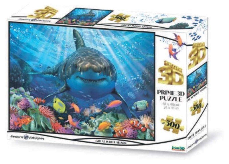 PUZZLE 3D SQUALO BIANCO 500 PZ giochi-preziosi