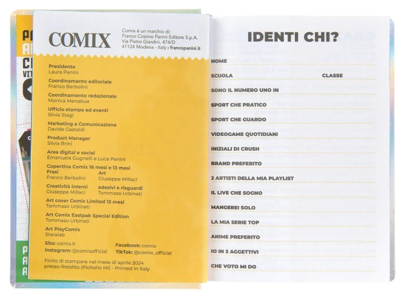 AGENDA COMIX 16M STD HOLO FRANCO COSIMO PANINI EDITORE