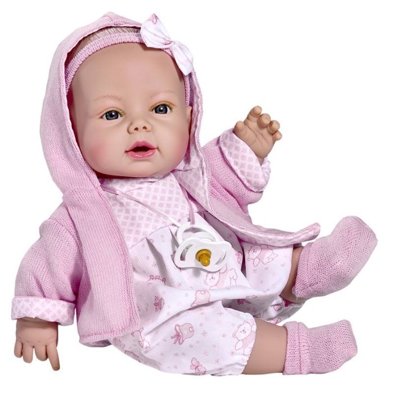 BEBE 33 CM CON VESTITO ROSA rauber