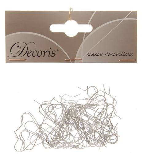 bauble hangers, Colour: silver, Size: 3.5cm kaemingk