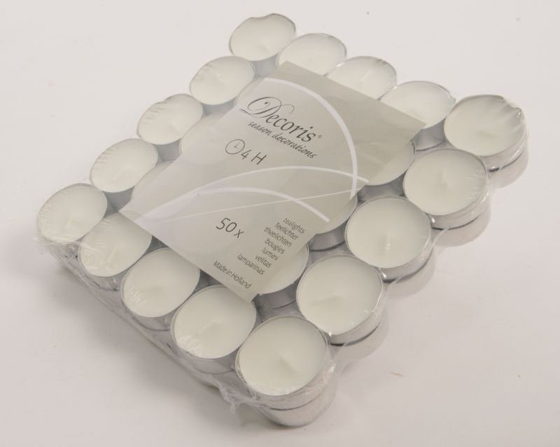 Tealight wax white kaemingk