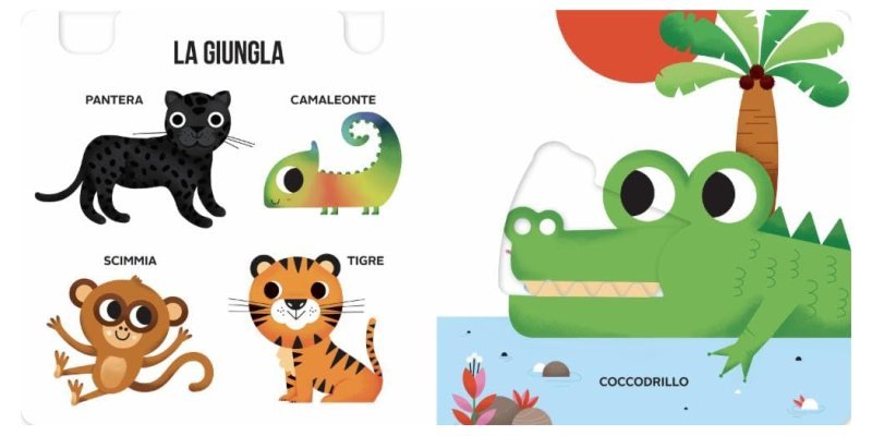 LIBRO ANIMALI SELVAGGI MUOVI E SCOPRI (EDIZIONI DEL BORGO) Giunti Editore S.P.A. (libretti per bambini)