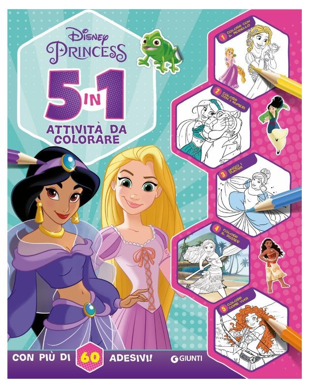 LIBR.5 IN 1 ATTIVITA' PRINCIPESSE (WALT DISNEY) Giunti Editore S.P.A. (libretti per bambini)