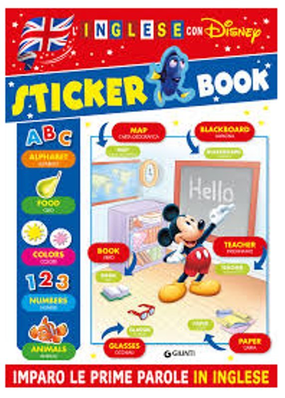 LIBR.STICKER BOOK INGLESE CON DISNEY (WALT DISNEY) Giunti Editore S.P.A. (libretti per bambini)