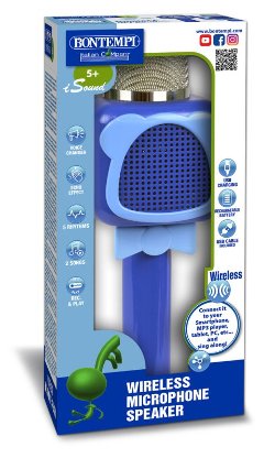 Microfono wireless con funzione Karaoke e cambio voce bontempi