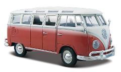 1/25 Volkswagen Van Samba White/Red maisto