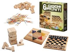 EG classici 6 Giochi riuniti in Legno spin-master