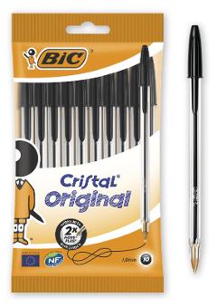 BLISTER 10 PENNE NERE CRISTAL ORIGINAL bic