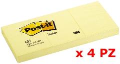 Cf.3 x blocchetti Post-it Giallo Canary 38x51mm 100ff conf da 4 set di blocchetti 3m