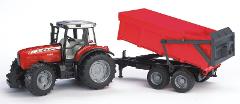 Trattore Massey Ferguson 7480 con rimorchio bruder