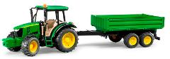 John Deere 5115M con rimorchio bruder