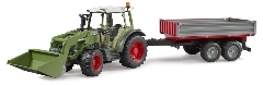 Trattore Fendt Vario 211 con benna e rimorchio bruder