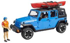 Jeep Wrangler Rubicon Unlimited con kayak e personaggio bruder