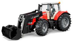 Trattore Massey Ferguson 7600 con benna bruder