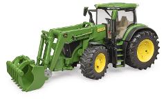 Trattore John Deere 7R 350 con benna bruder