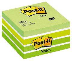 cubo da 450 foglietti Post-It colori verdi 76x76 3m