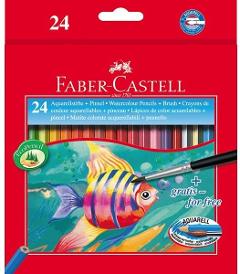 Matite Colorate Acq.+pennello Ast.24 faber-castell